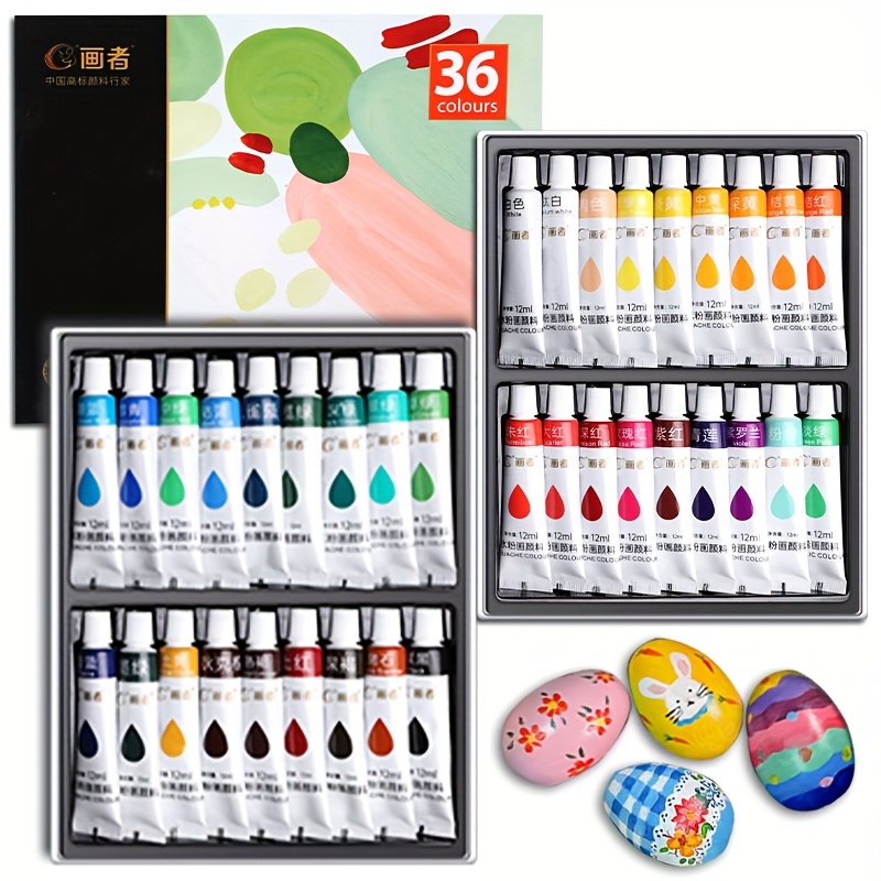Gouache Paint Set - Gouacheverfset 36 kleuren 12 ml /