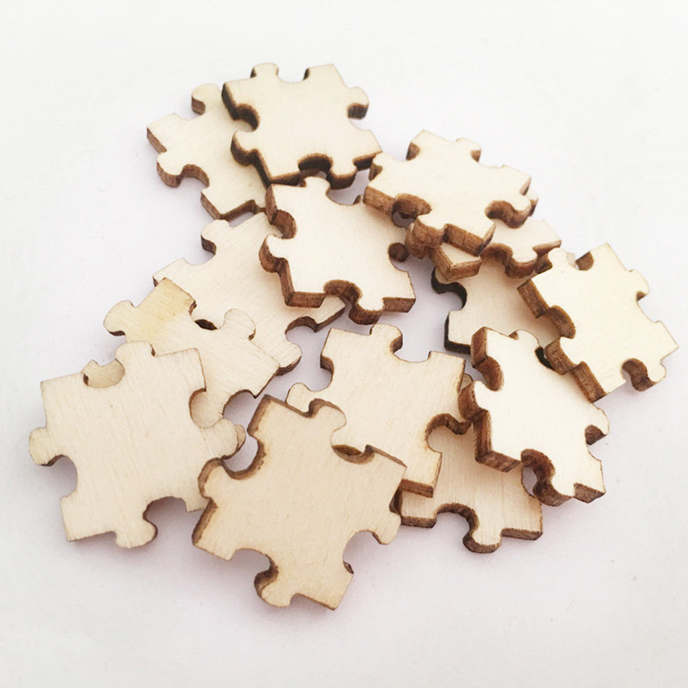 Art And Craft For Father'S Day - 100 stuks 40 mm onbewerkte houtblokken,