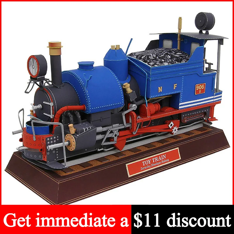 Art Craft Cardboard - Klassieke Trein Stoomlocomotieven Handgemaakte Realistische 3D