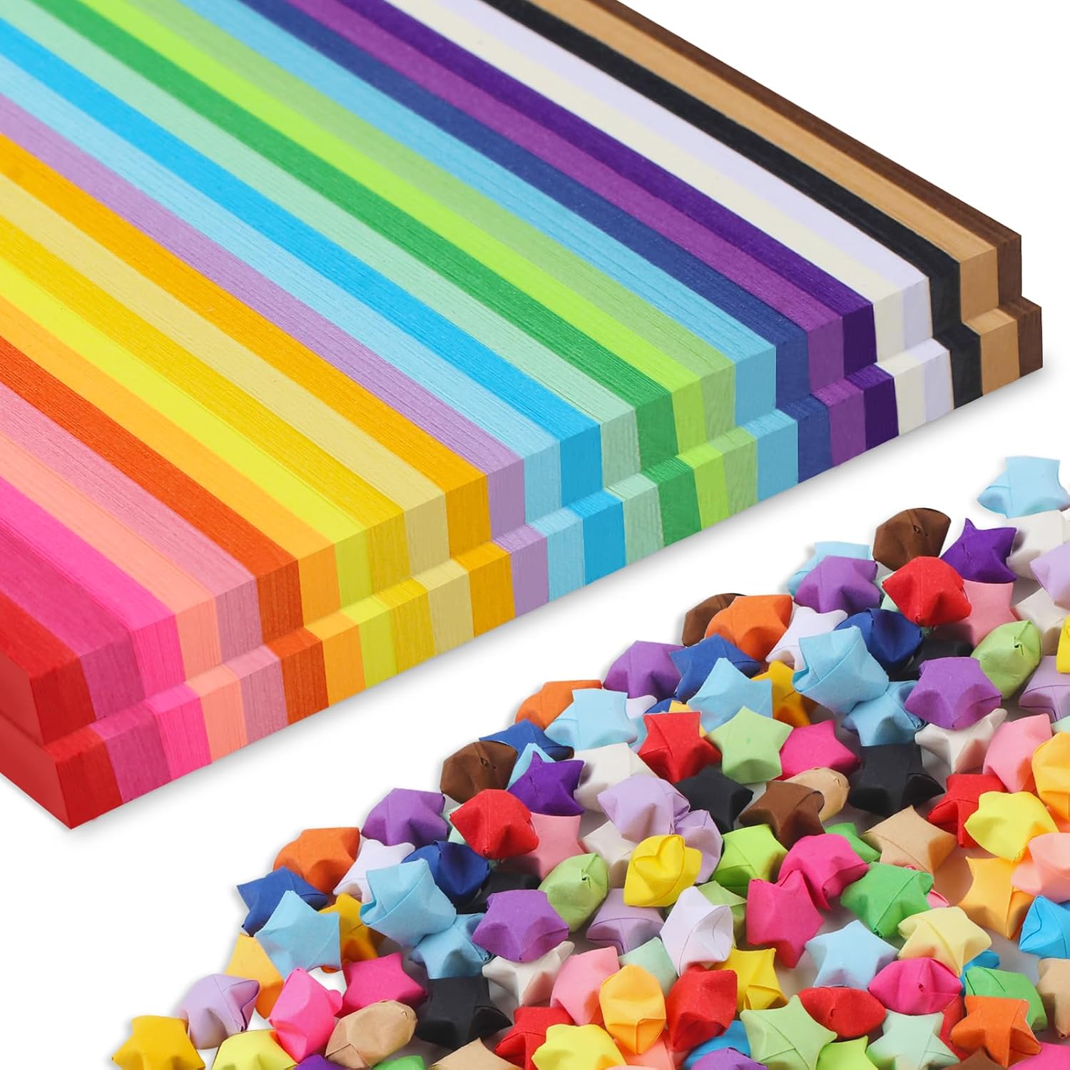 Art Craft With Paper - 1080/2160 vellen origami sterrenpapierstrips 8,5x0,4 inch,