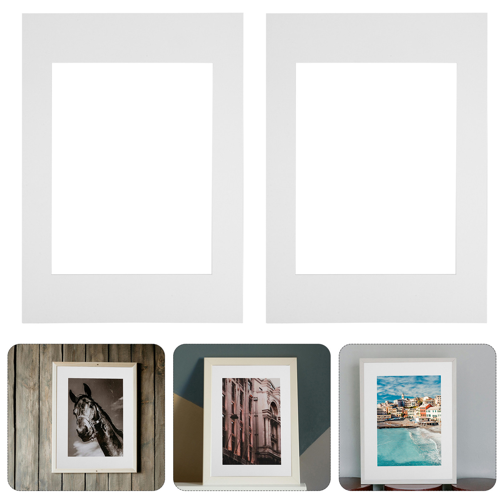 Art Craft Cardboard - 10 stuks witte kartonnen matjes voor