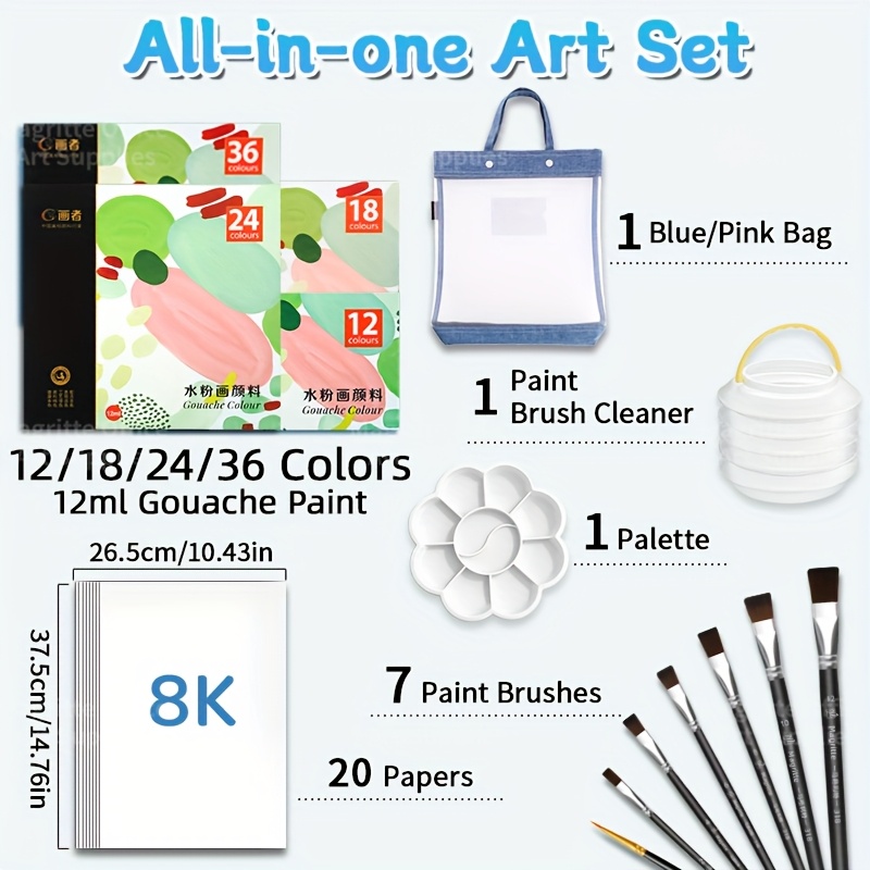 Terug naar school 42/48/54/66- - Gouache Paint Set recensie en prijs