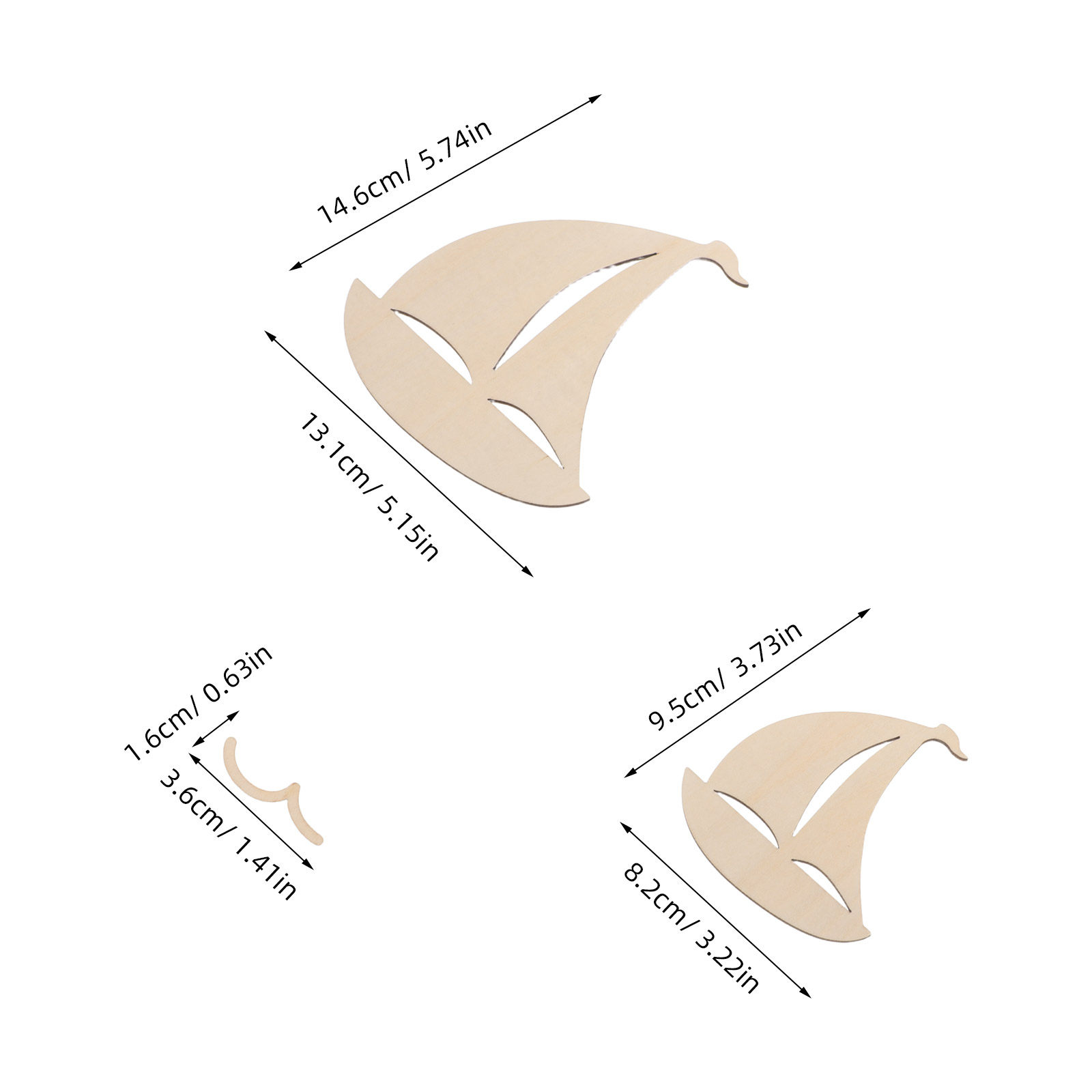 6 stuks houten zeilbootvormige - Art And Craft For Nursery recensie en prijs
